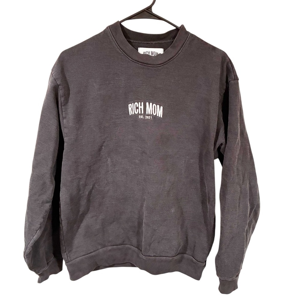 TINX Rich Mom Gear Essentials Crewneck Espresso Martini Black Small Sweatshirt